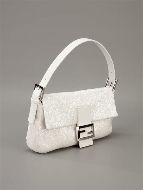 fendi white drawstring bag|fendi baguette mini.